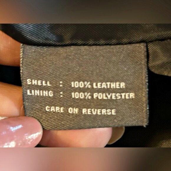 Kenneth Cole Reaction Black Soft Leather Zip Jacket~S~ - Picture 7 of 7